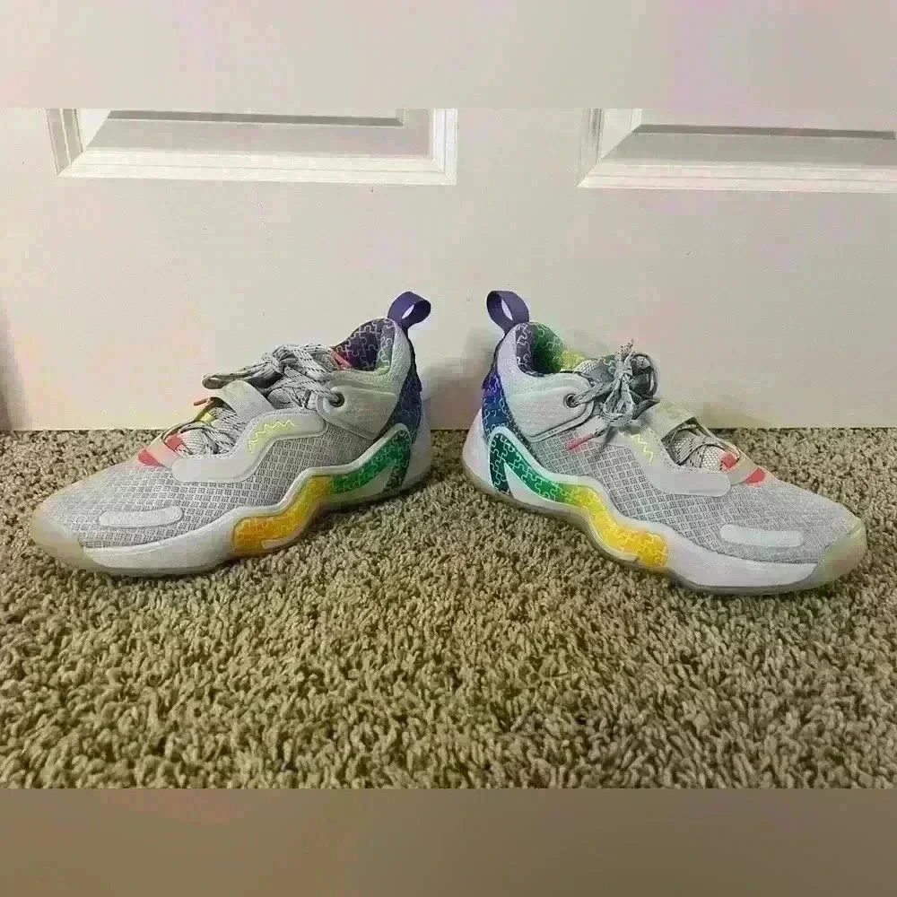 Adidas D.O.N. Issue 3 Autism Speaks Grey Purple Basketball Shoes GY2843